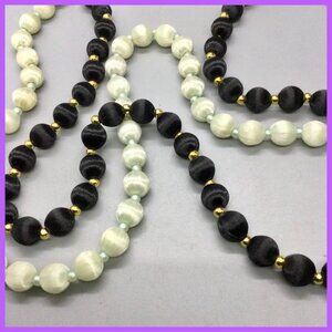 2 Silk Wrapped Necklaces, 24"